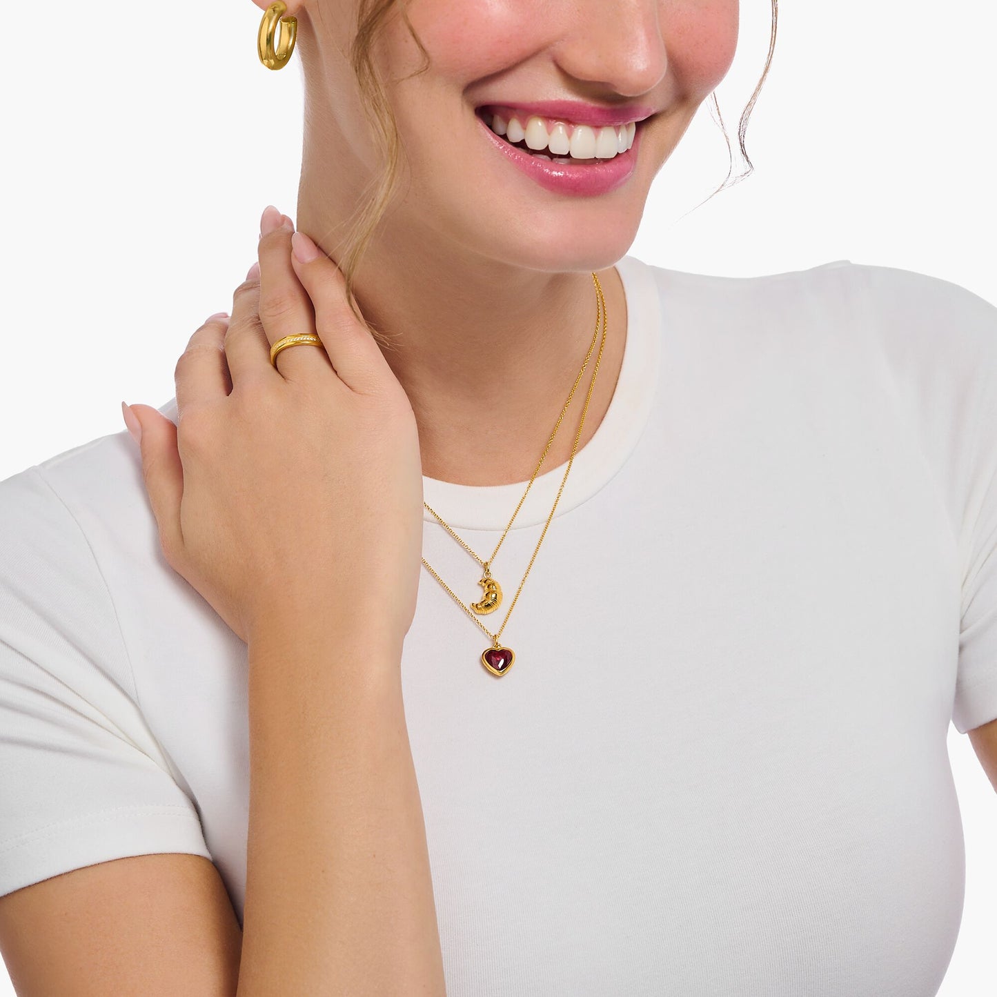 Thomas Sabo Kette mit Croissant-Anhänger