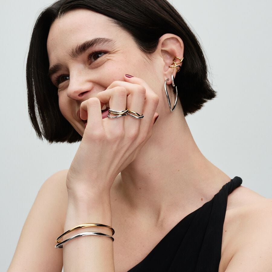 Organisch Geformter Offener Armreif